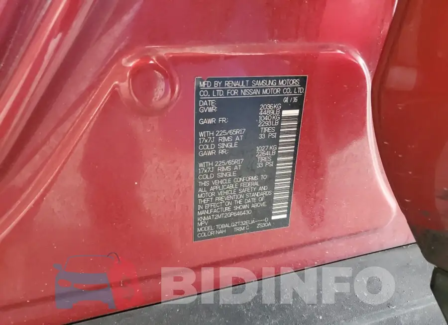 KNMAT2MT2GP646430 Photo# 13