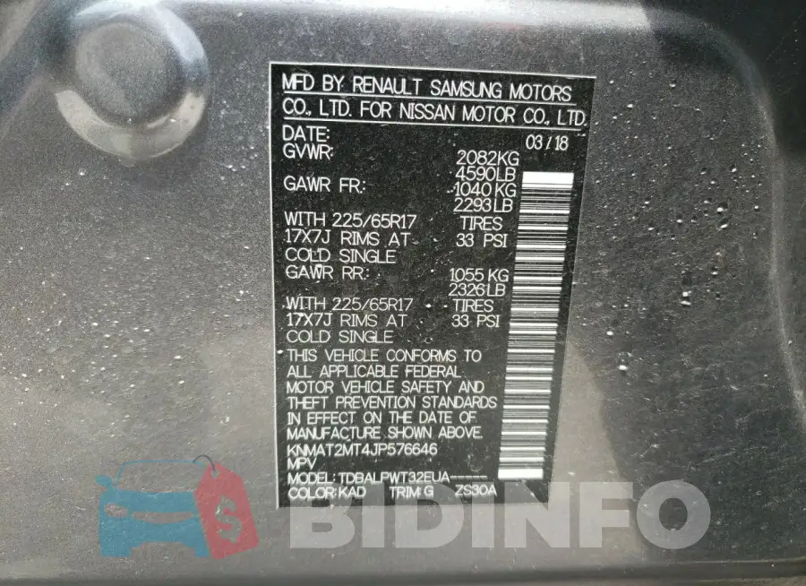 KNMAT2MT4JP576646 Photo# 14