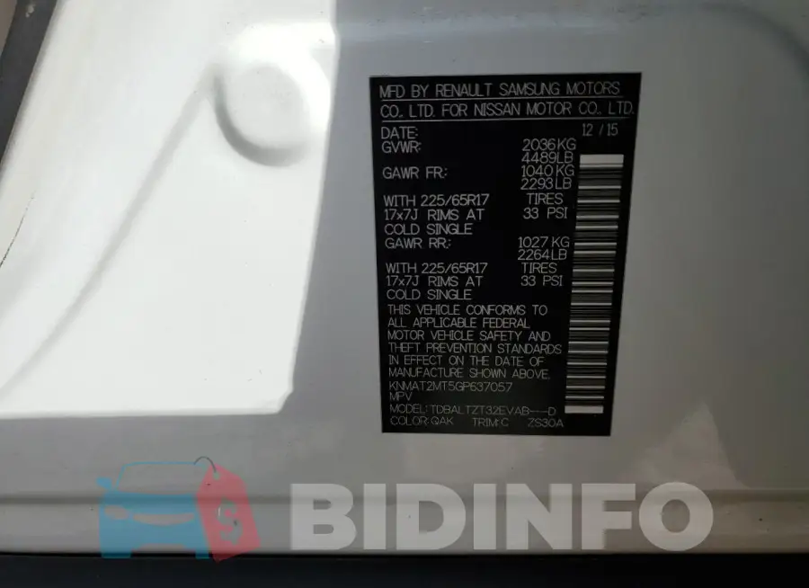 KNMAT2MT5GP637057 Photo# 13