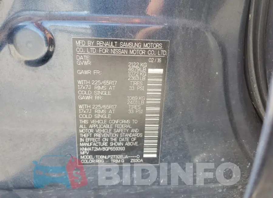 KNMAT2MV8GP659393 Photo# 12