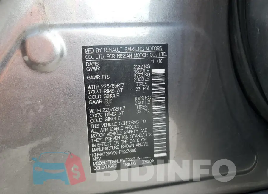 KNMAT2MVXHP527866 Photo# 13