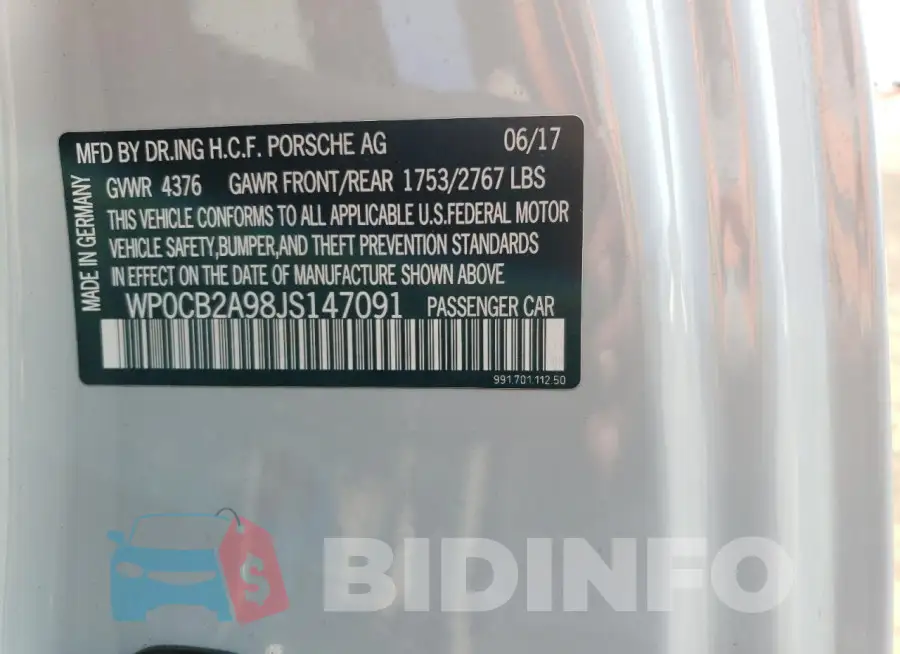 WP0CB2A98JS147091 Photo# 12