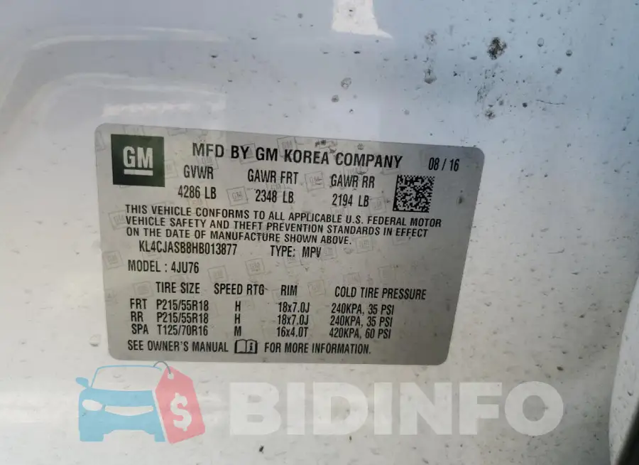 KL4CJASB8HB013877 Photo# 13