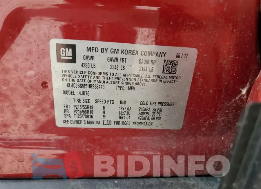 KL4CJBSM5HB238443 Photo# 13