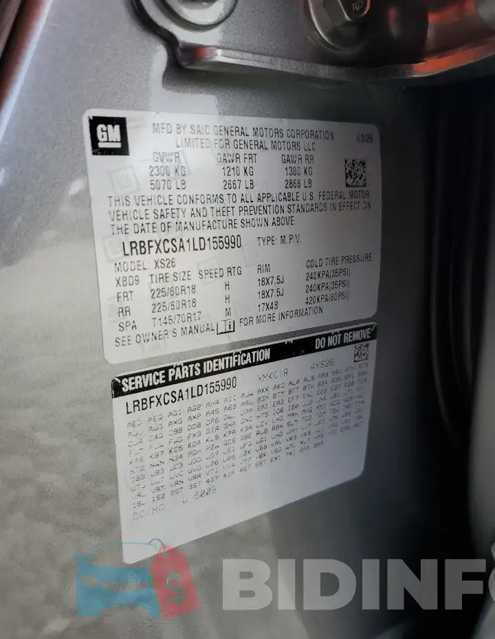 LRBFXCSA1LD155990 Photo# 13