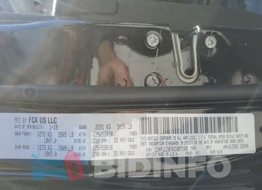 1C4PJLDB7KD387103 Photo# 14