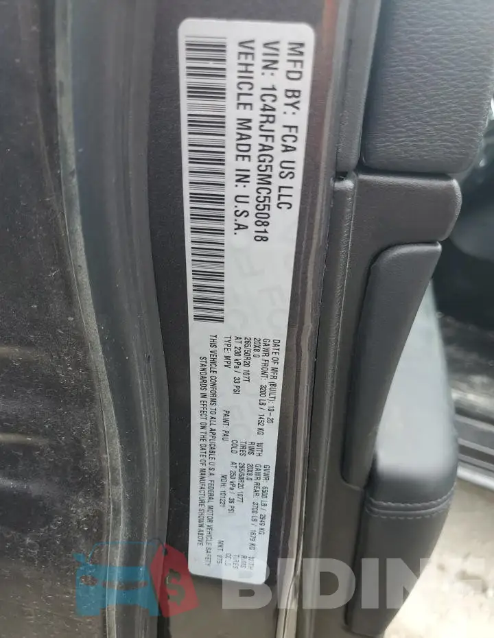 1C4RJFAG5MC550818 Photo# 13