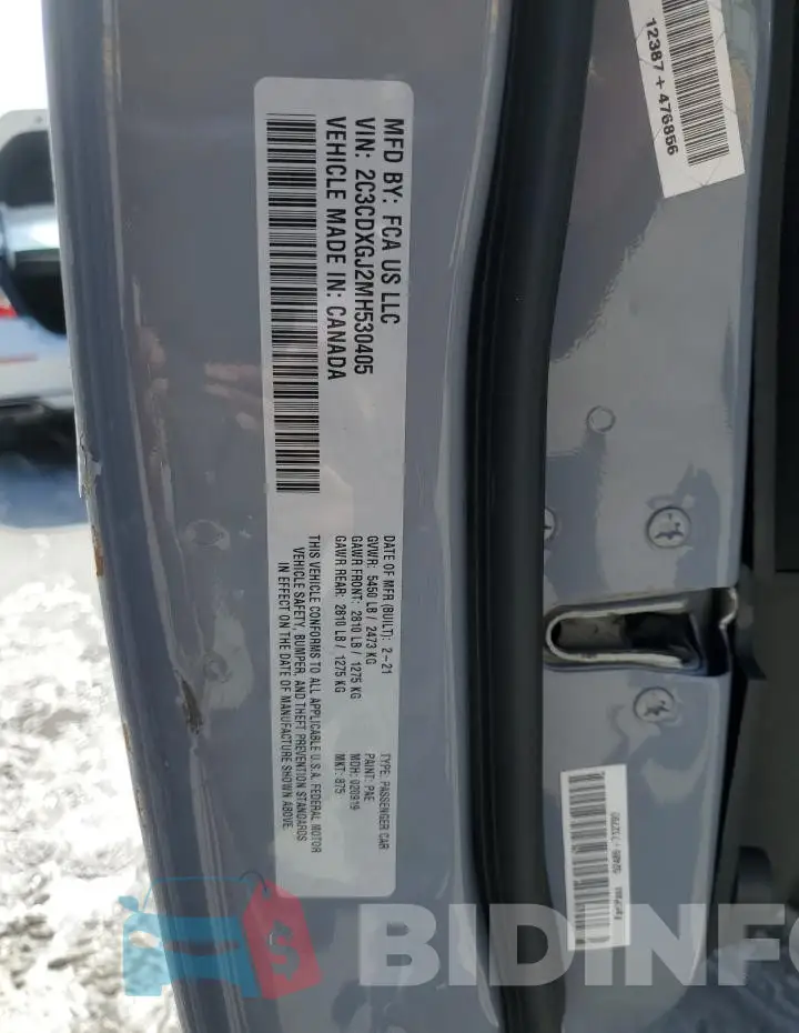 2C3CDXGJ2MH530405 Photo# 13