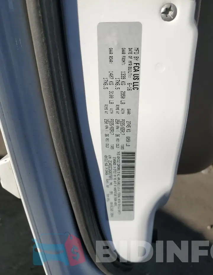 2C4RDGCGXGR376072 Photo# 13