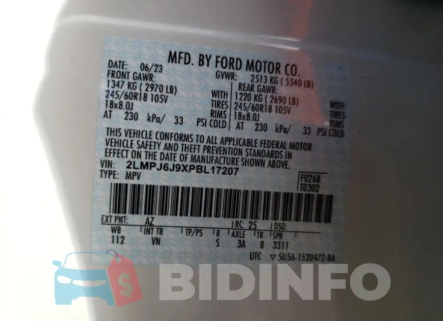 2LMPJ6J9XPBL17207 Photo# 14