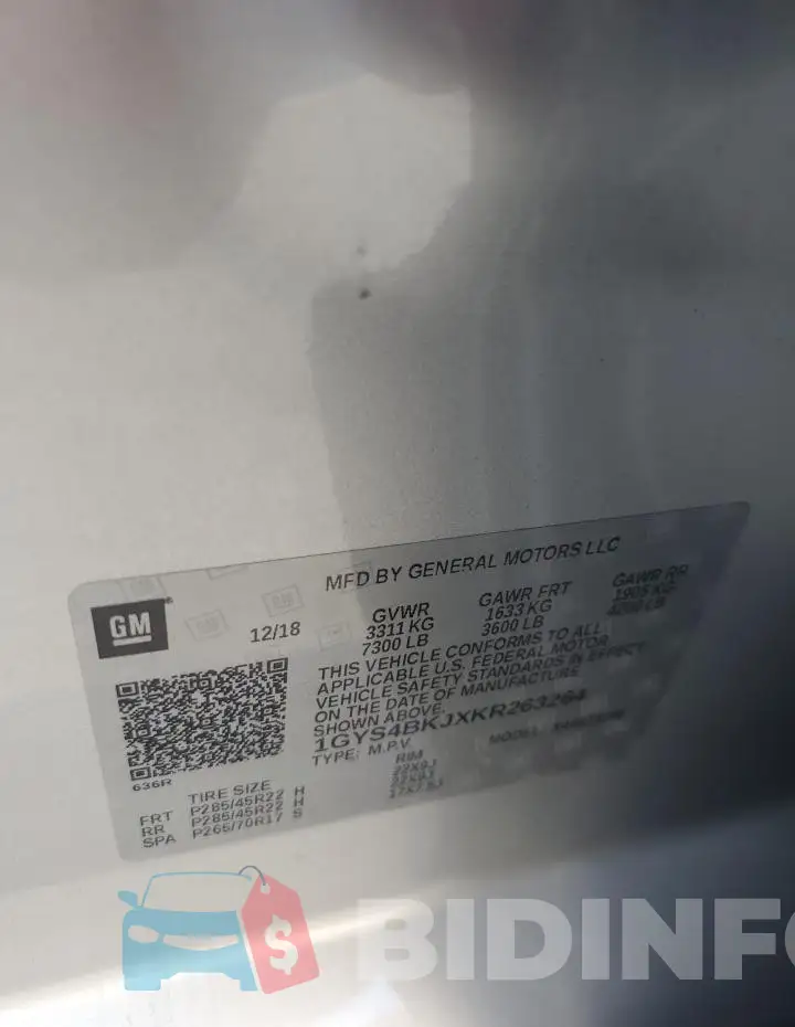 1GYS4BKJXKR263264 Photo# 12