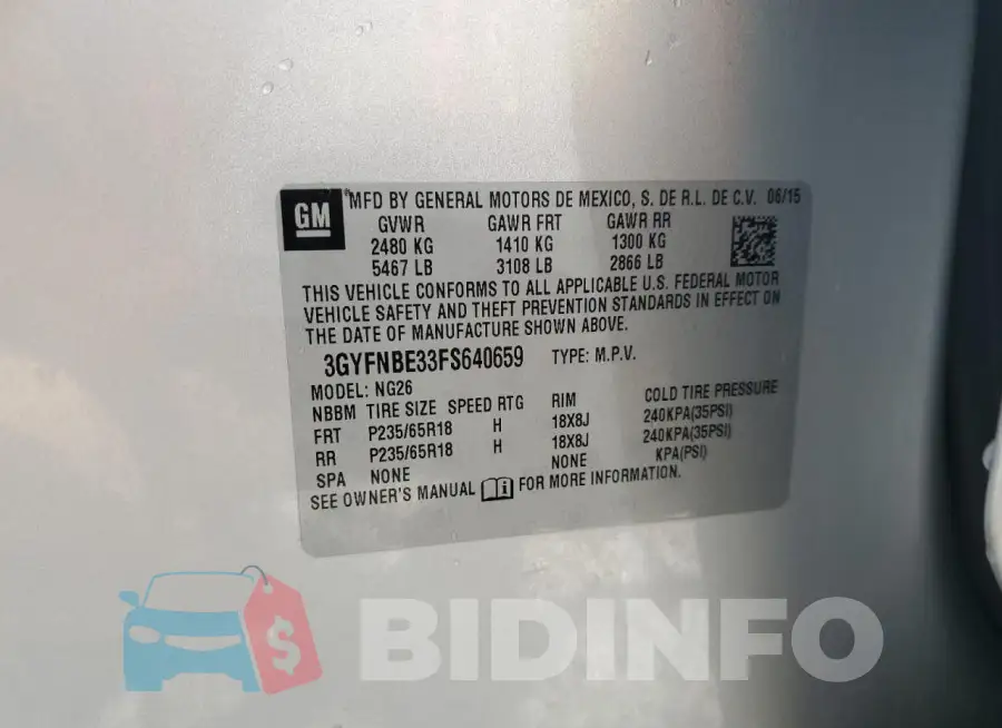 3GYFNBE33FS640659 Photo# 13