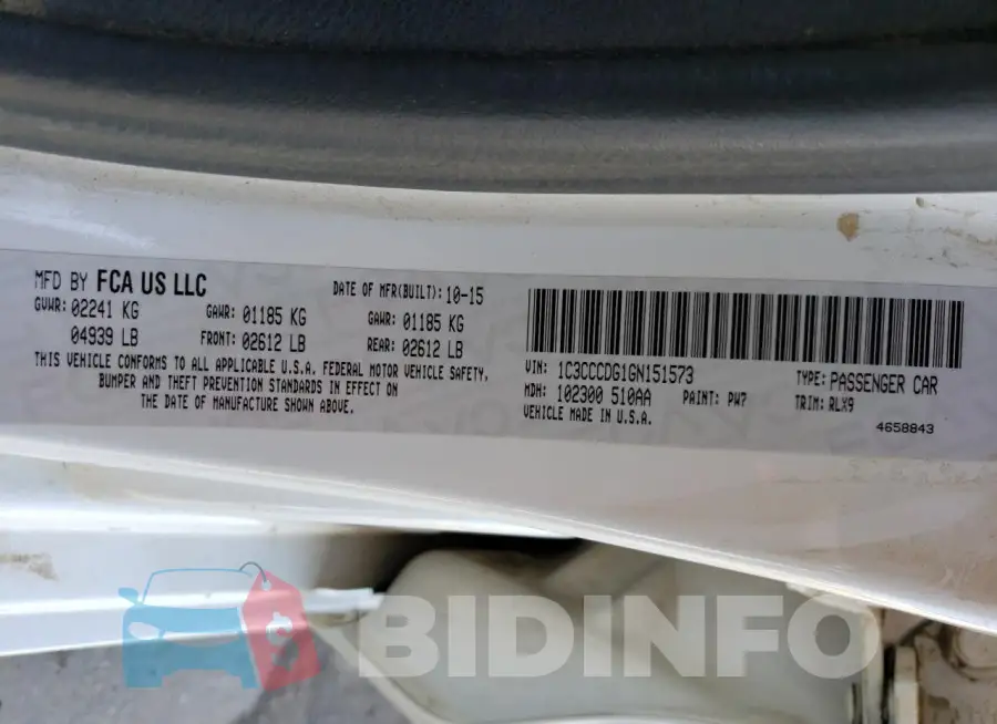 1C3CCCDG1GN151573 Photo# 12
