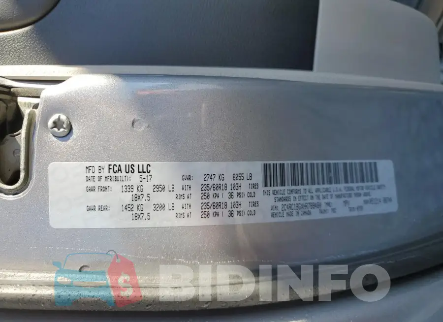 2C4RC1BGXHR788480 Photo# 13