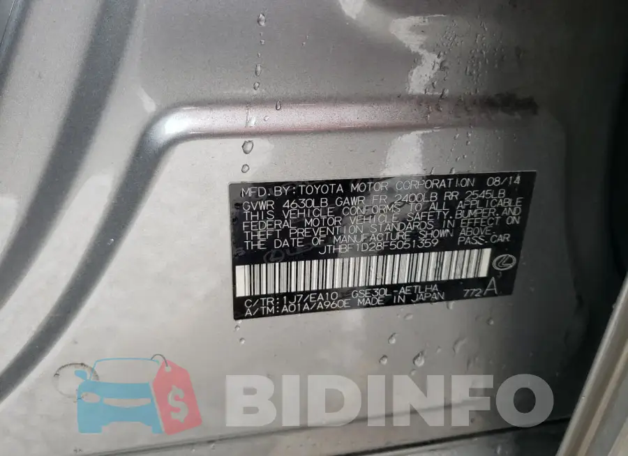 JTHBF1D28F5051359 Photo# 12