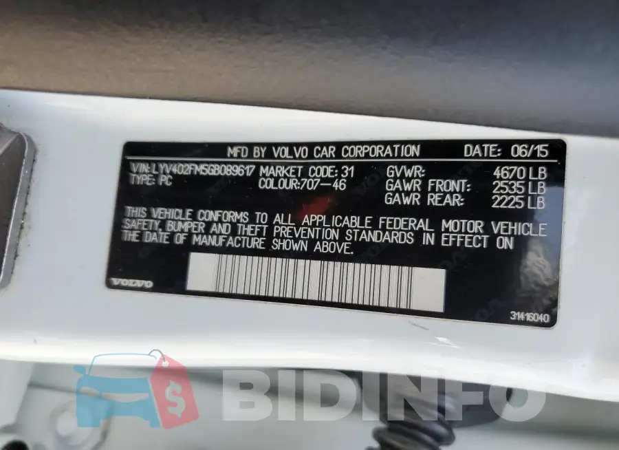 LYV402FM5GB089617 Photo# 12