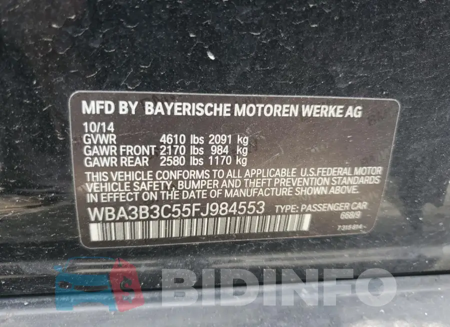 WBA3B3C55FJ984553 Photo# 12