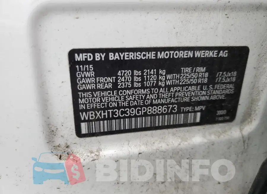 WBXHT3C39GP888673 Photo# 13