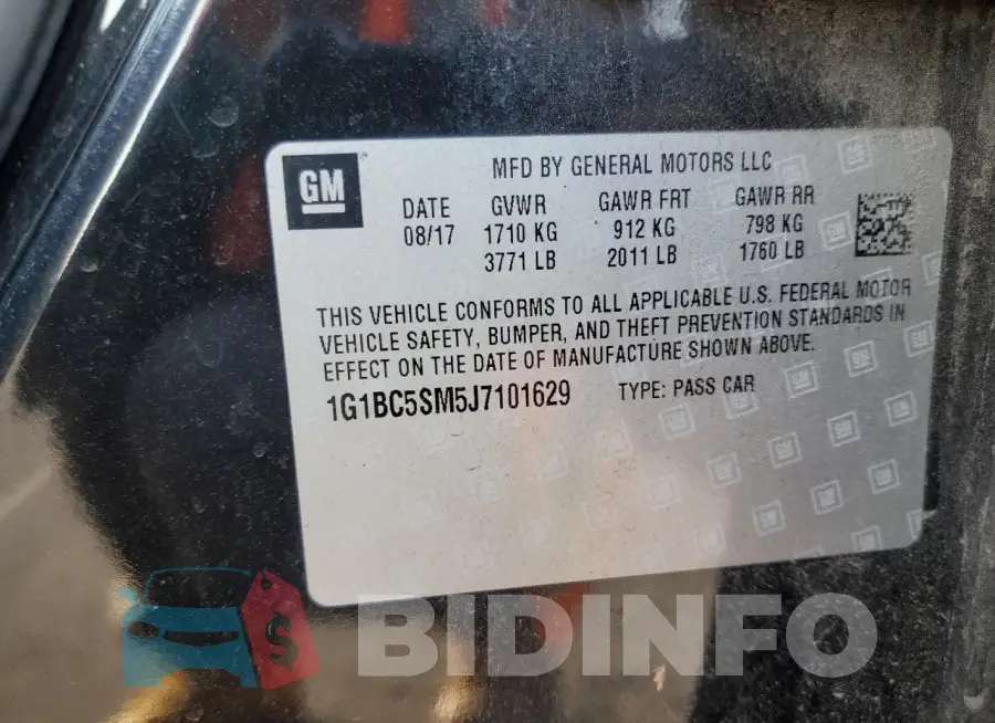 1G1BC5SM5J7101629 Photo# 12