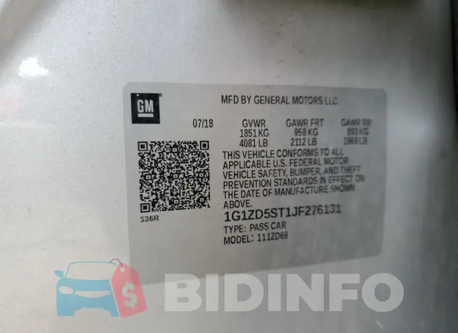 1G1ZD5ST1JF276131 Photo# 12