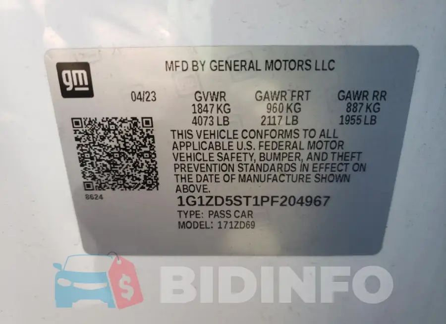 1G1ZD5ST1PF204967 Photo# 13