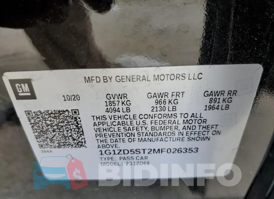 1G1ZD5ST2MF026353 Photo# 12