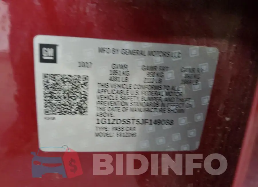 1G1ZD5ST5JF149088 Photo# 12