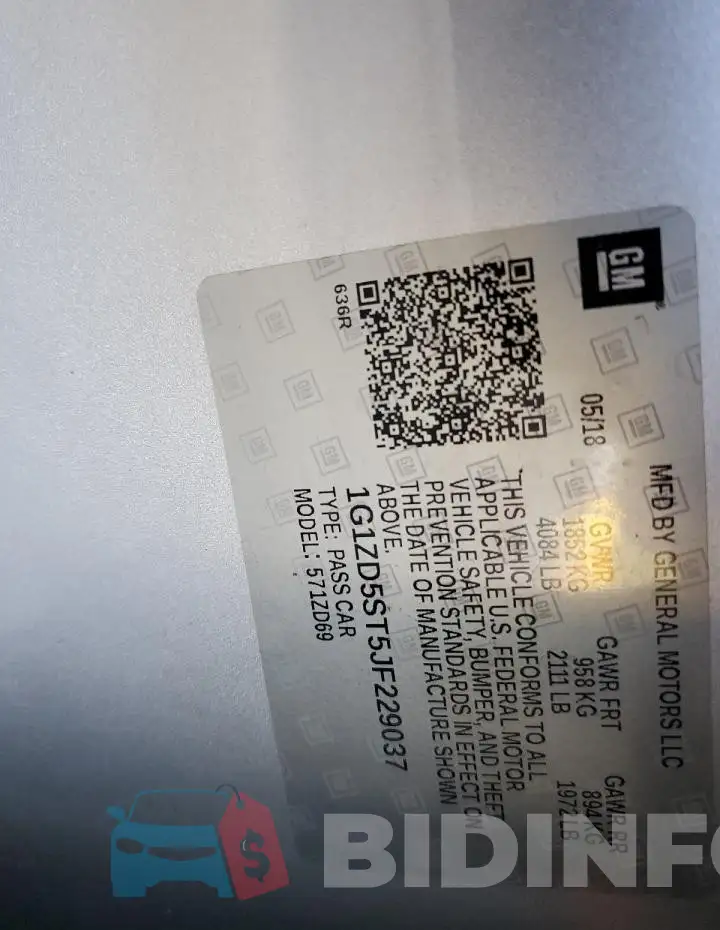 1G1ZD5ST5JF229037 Photo# 12