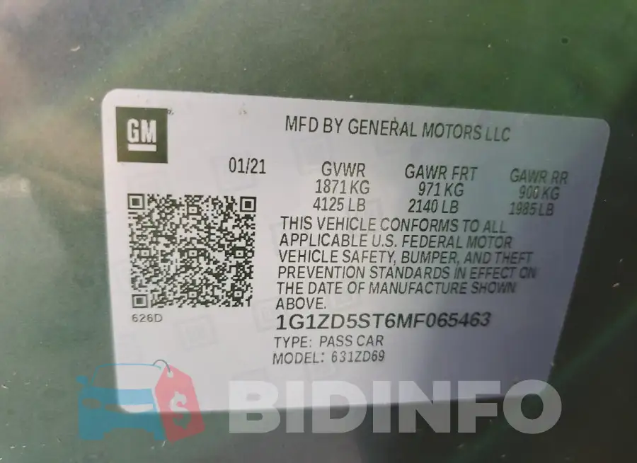 1G1ZD5ST6MF065463 Photo# 13