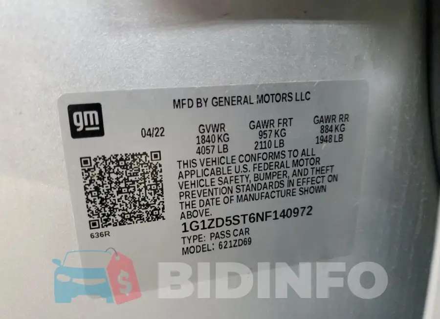 1G1ZD5ST6NF140972 Photo# 12