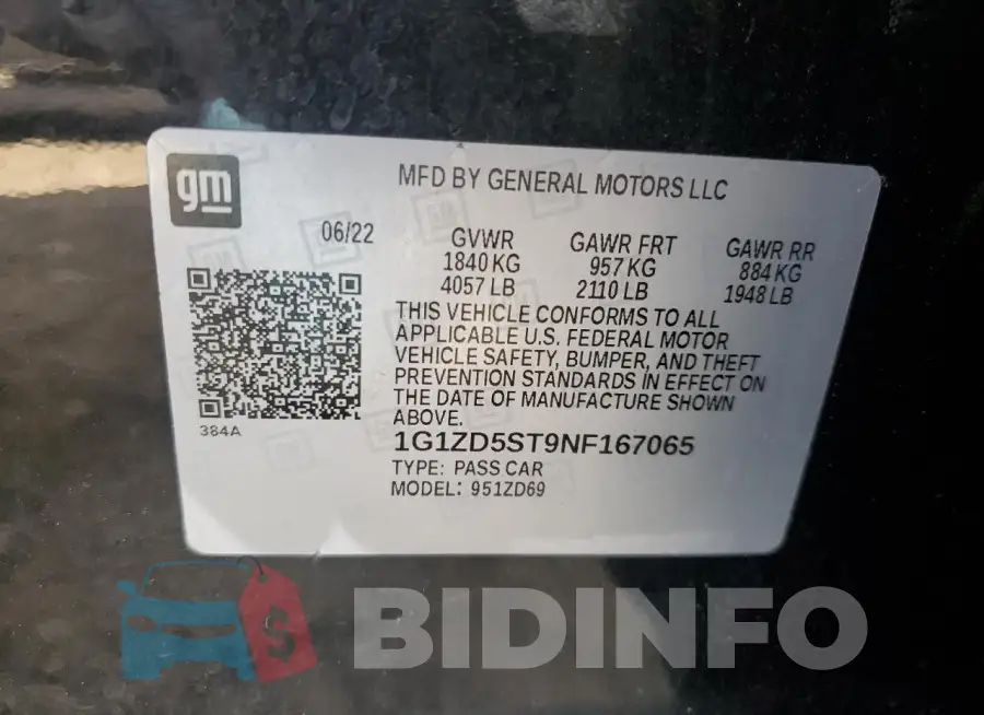 1G1ZD5ST9NF167065 Photo# 13