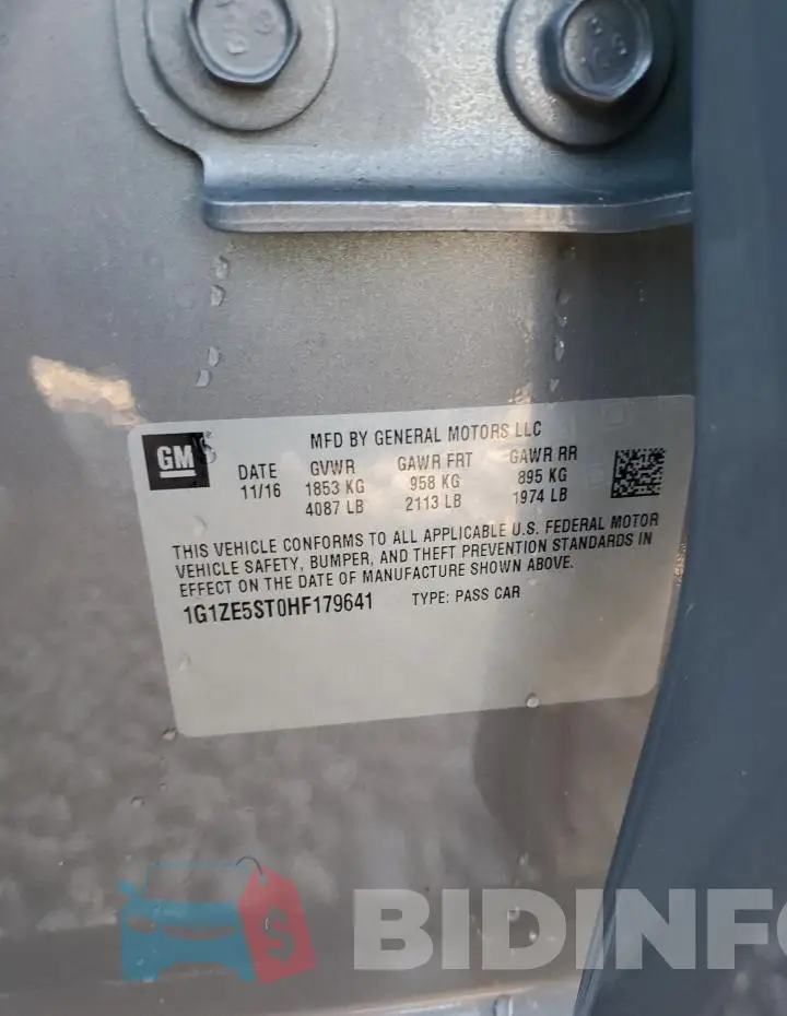 1G1ZE5ST0HF179641 Photo# 13