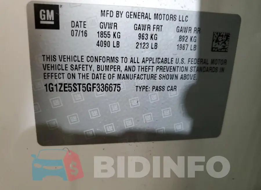 1G1ZE5ST5GF336675 Photo# 12