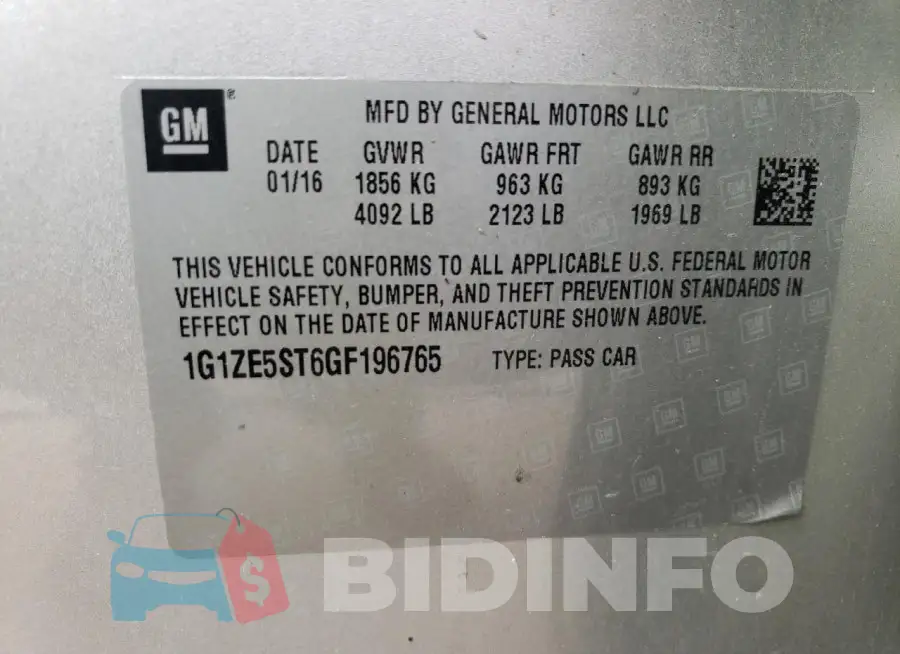 1G1ZE5ST6GF196765 Photo# 13