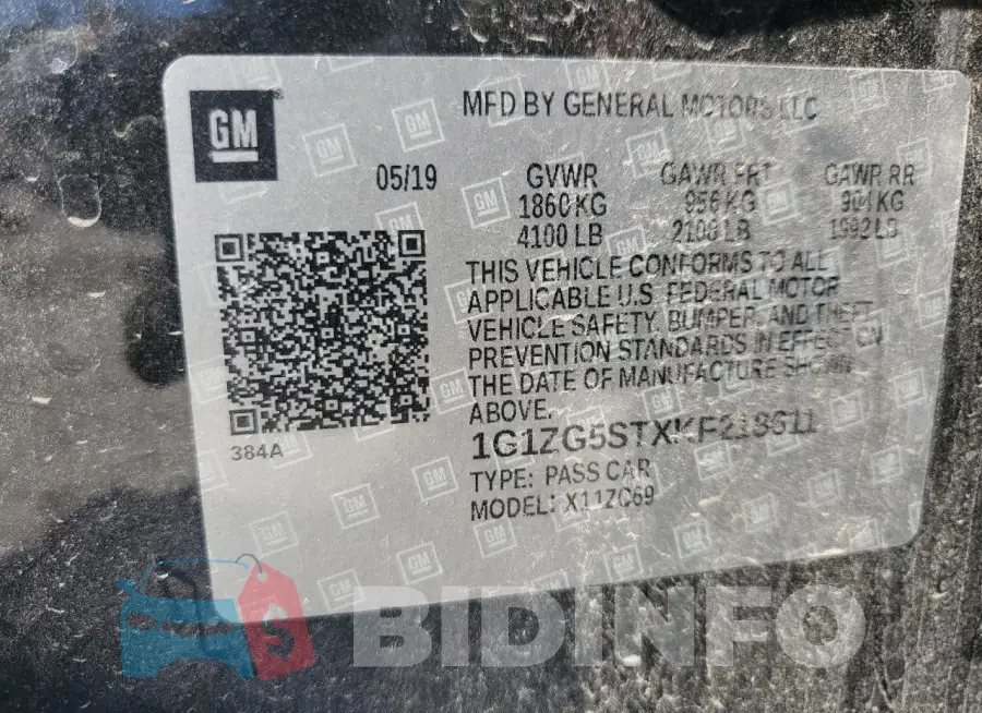1G1ZG5STXKF218611 Photo# 13