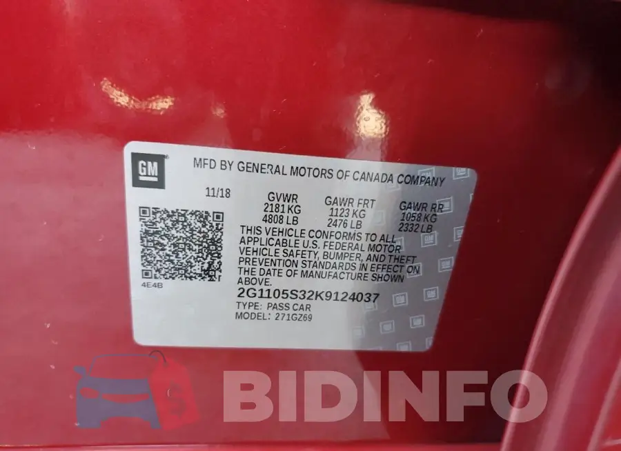 2G1105S32K9124037 Photo# 12