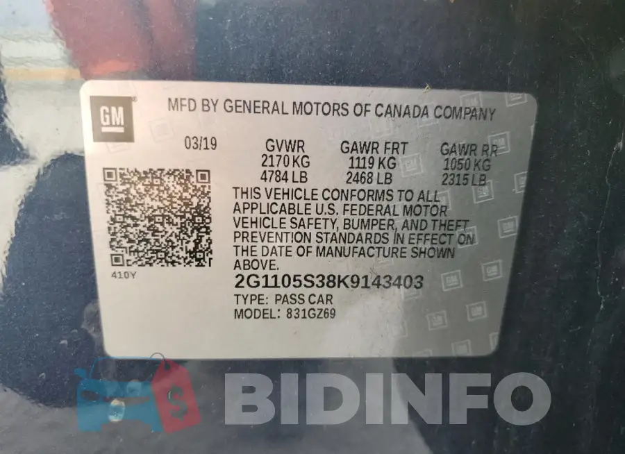 2G1105S38K9143403 Photo# 12