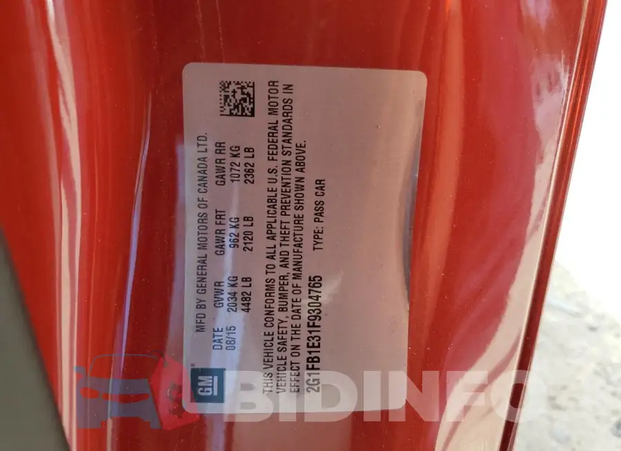 2G1FB1E31F9304765 Photo# 12