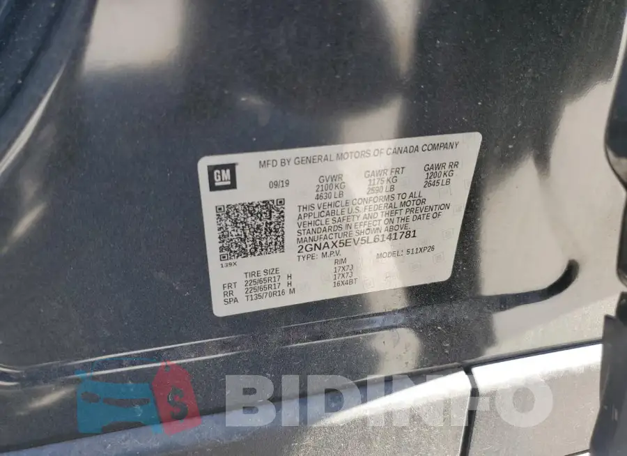 2GNAX5EV5L6141781 Photo# 13
