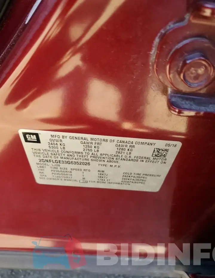 2GNFLGE33G6352026 Photo# 12