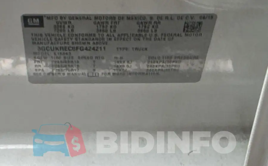 3GCUKREC6FG424211 Photo# 10