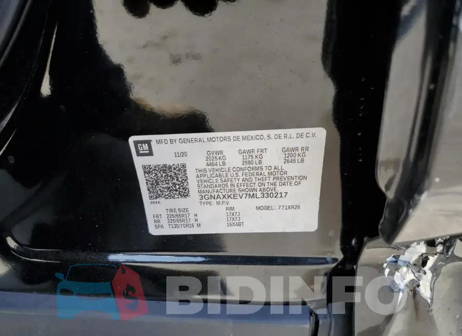 3GNAXKEV7ML330217 Photo# 12
