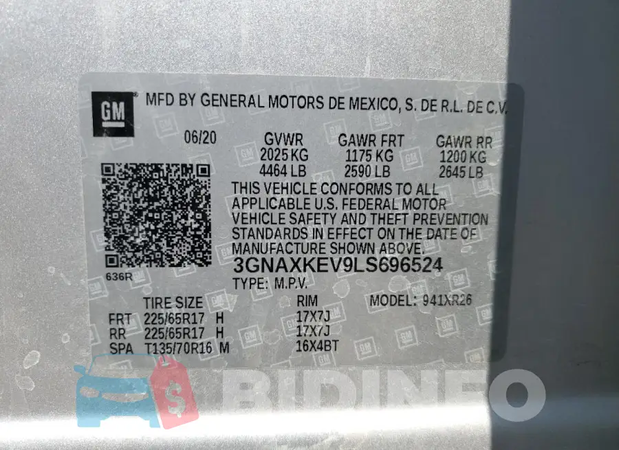 3GNAXKEV9LS696524 Photo# 13