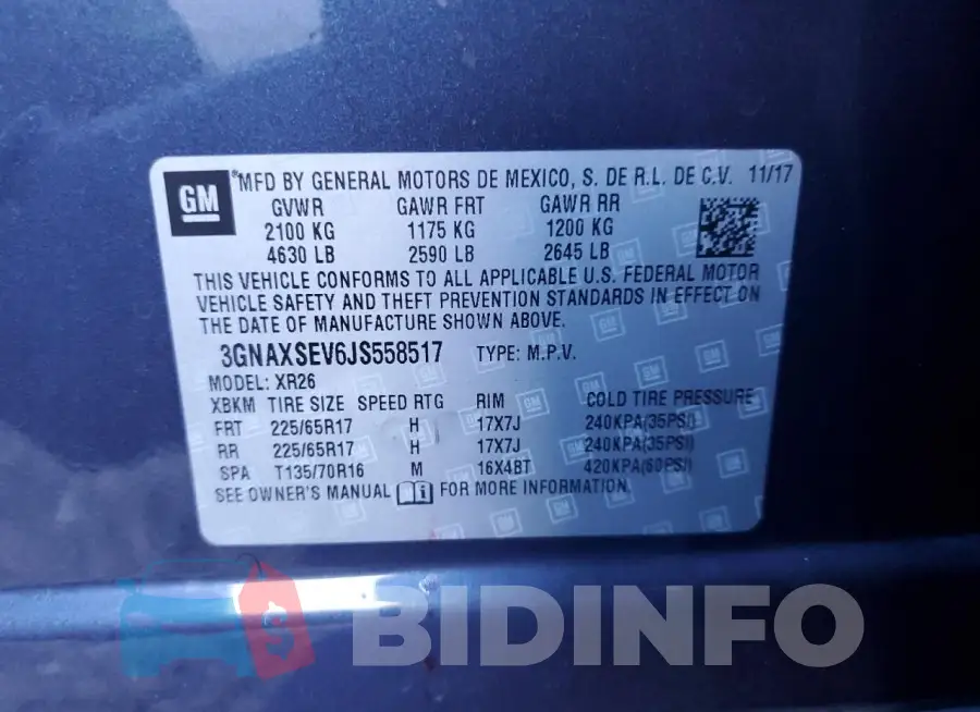 3GNAXSEV6JS558517 Photo# 13