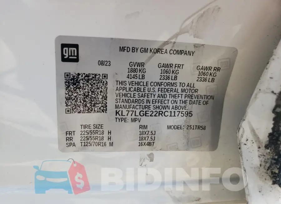KL77LGE22RC117595 Photo# 13