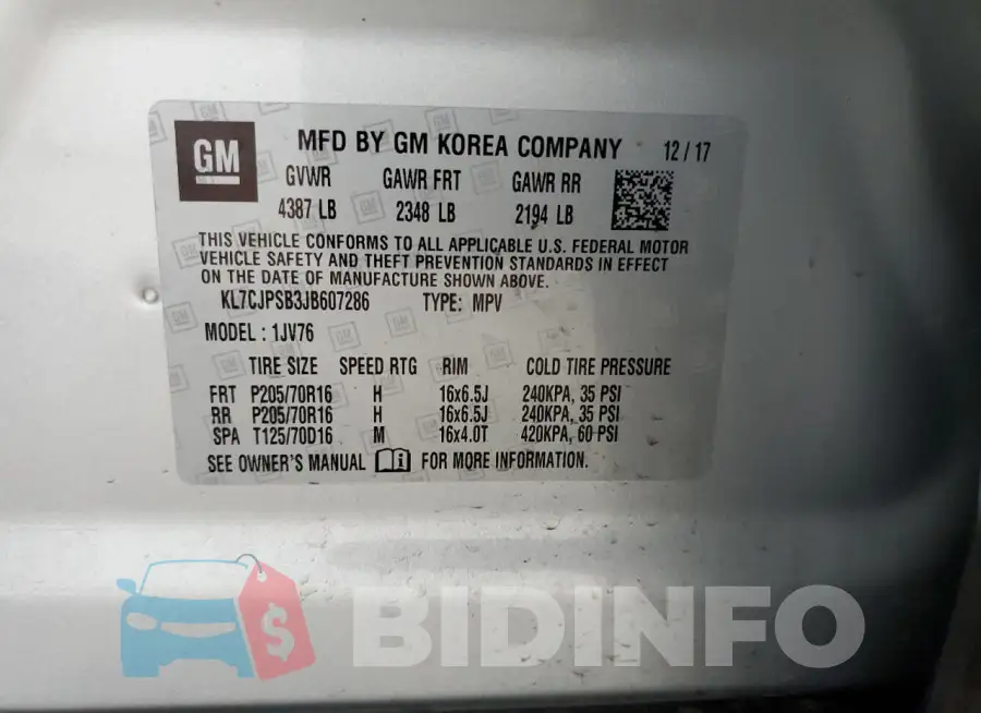 KL7CJPSB3JB607286 Photo# 12