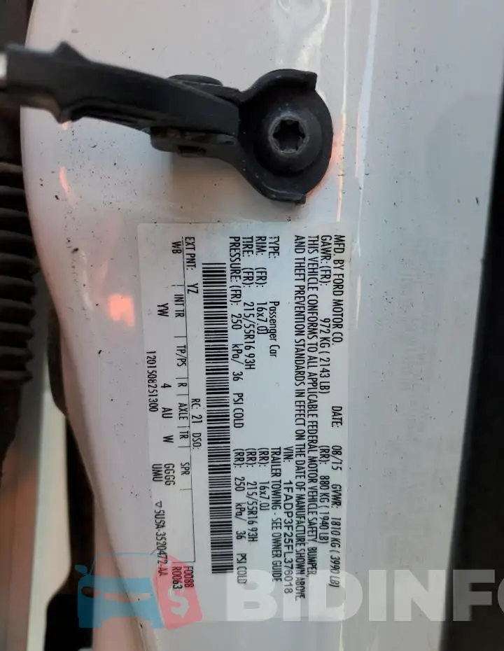 1FADP3F25FL376018 Photo# 12