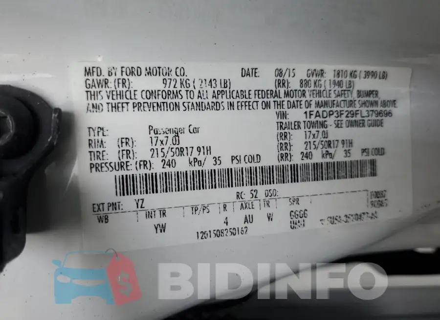 1FADP3F29FL379696 Photo# 13