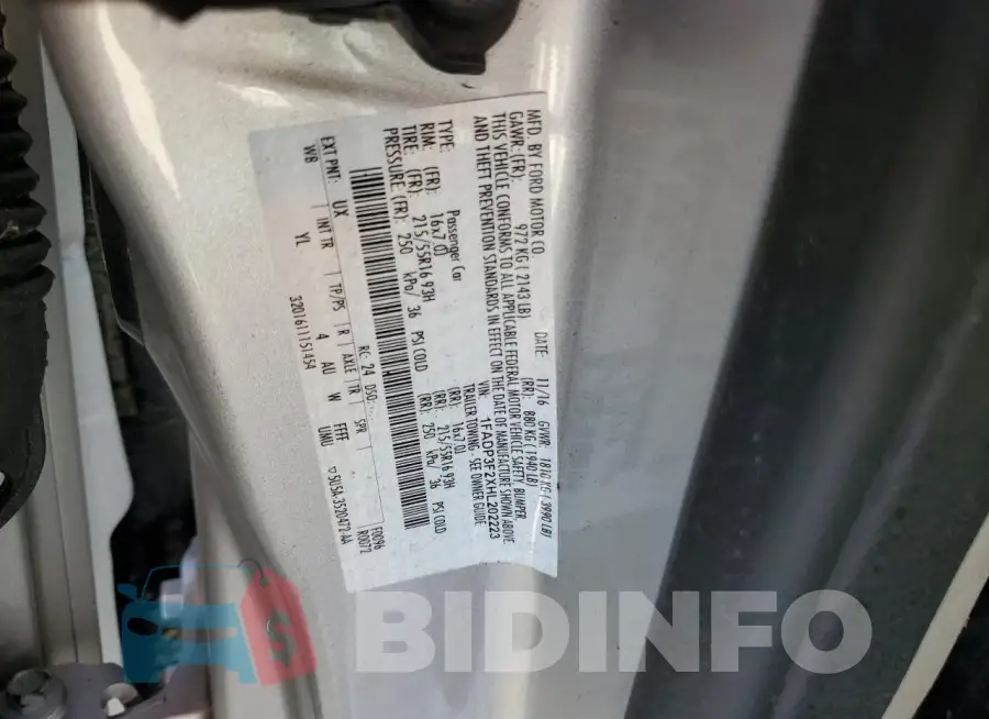1FADP3F2XHL202223 Photo# 12