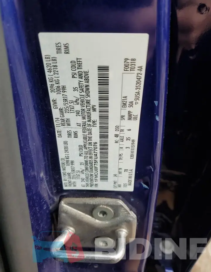 1FMCU0F75FUA77076 Photo# 12